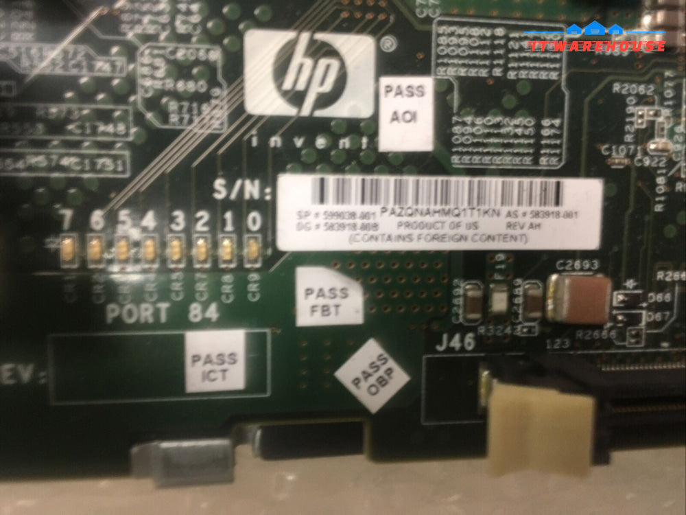 + Original TESTED HP 599038-001 583918-001 Proliant DL380 G7 BOARD W/tray