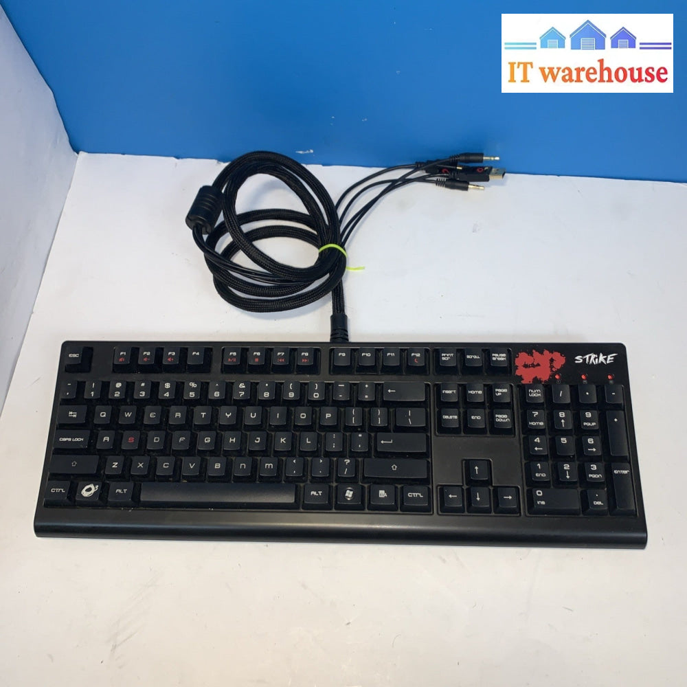Ozone Strike Gaming Keyboard Dual USB / Audio  Model: OZSTRIKE