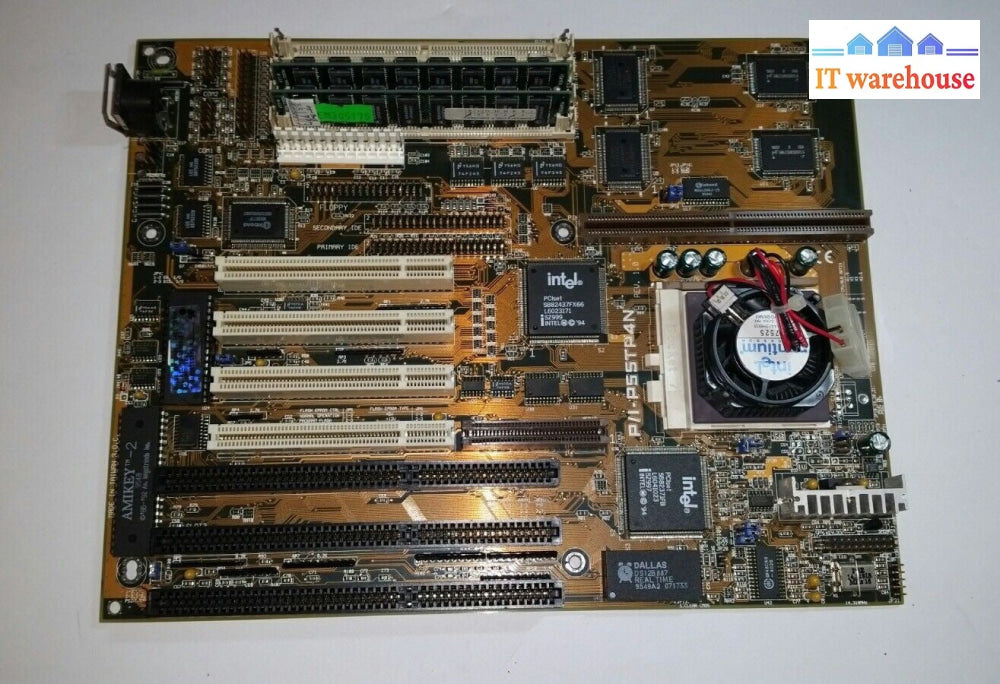 P/I-P55TP4N REV 1.0 Socket 7 motherboard +2 x 8MB RAM+ CPU
