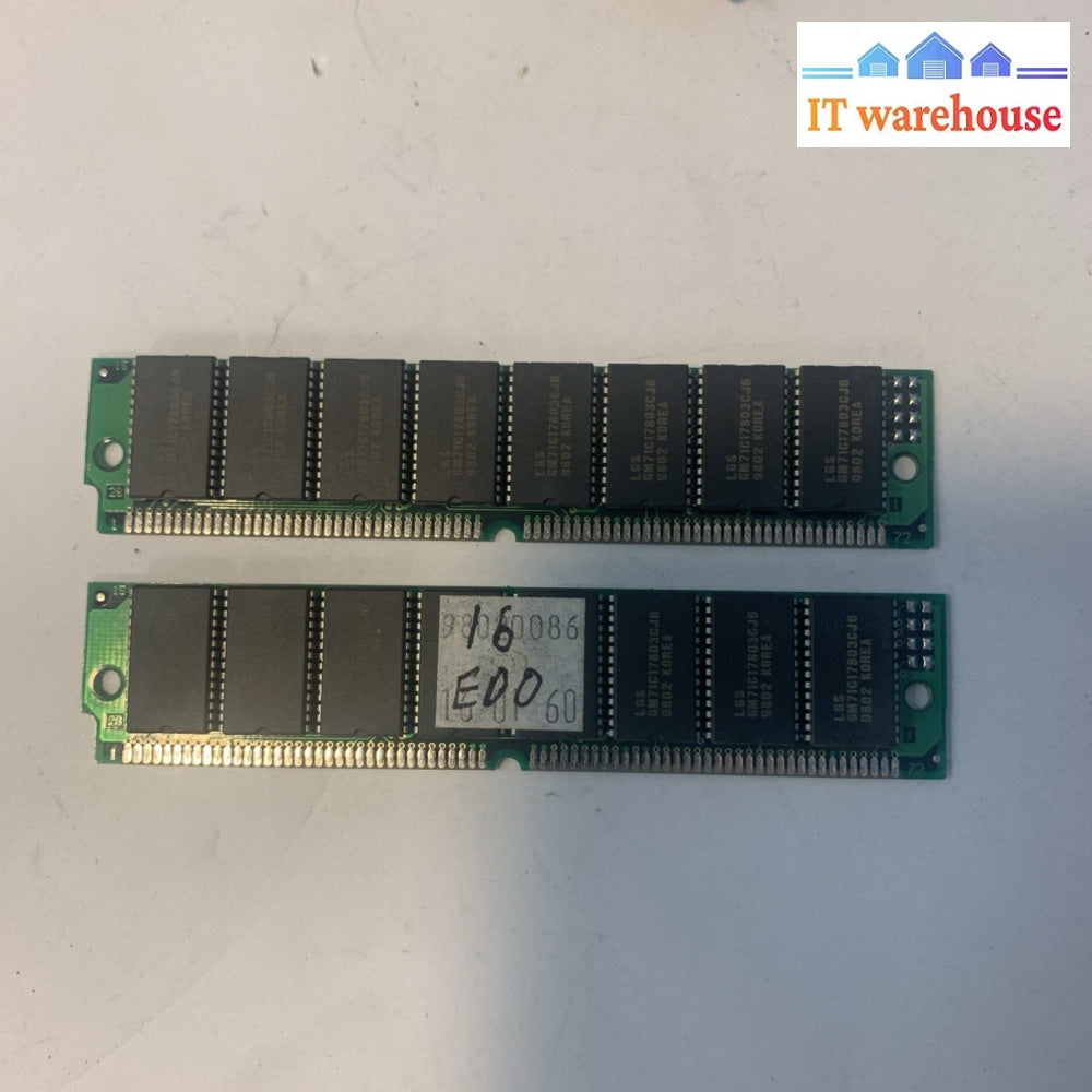 Pair of  Vintage 72 Pin 16MB 72P Edo Simm  Memory’s