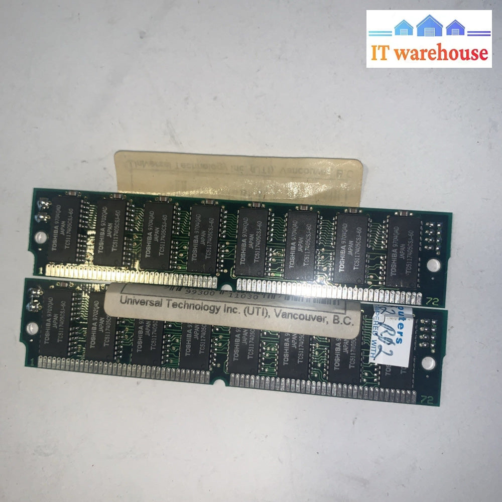 Pair of  Vintage 72 Pin 72-4x32-60 16M 72P Edo Simm  Memory