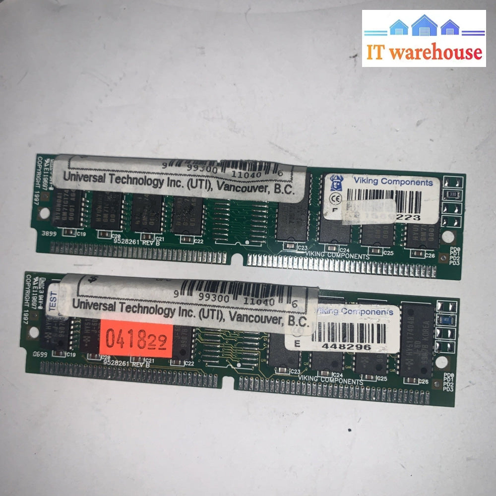 Pair of  Vintage 72 Pin 72-8x32-60 32M 72P Edo Simm  Memory