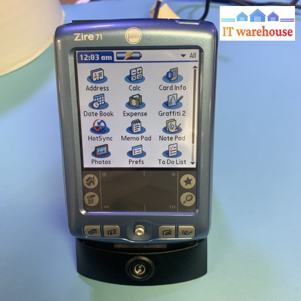 Palm Zire 71 PDA  with Charger Dock Stand AC Power Adapter
