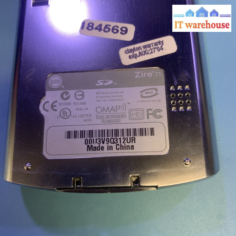 Palm Zire 71 PDA  with Charger Dock Stand AC Power Adapter