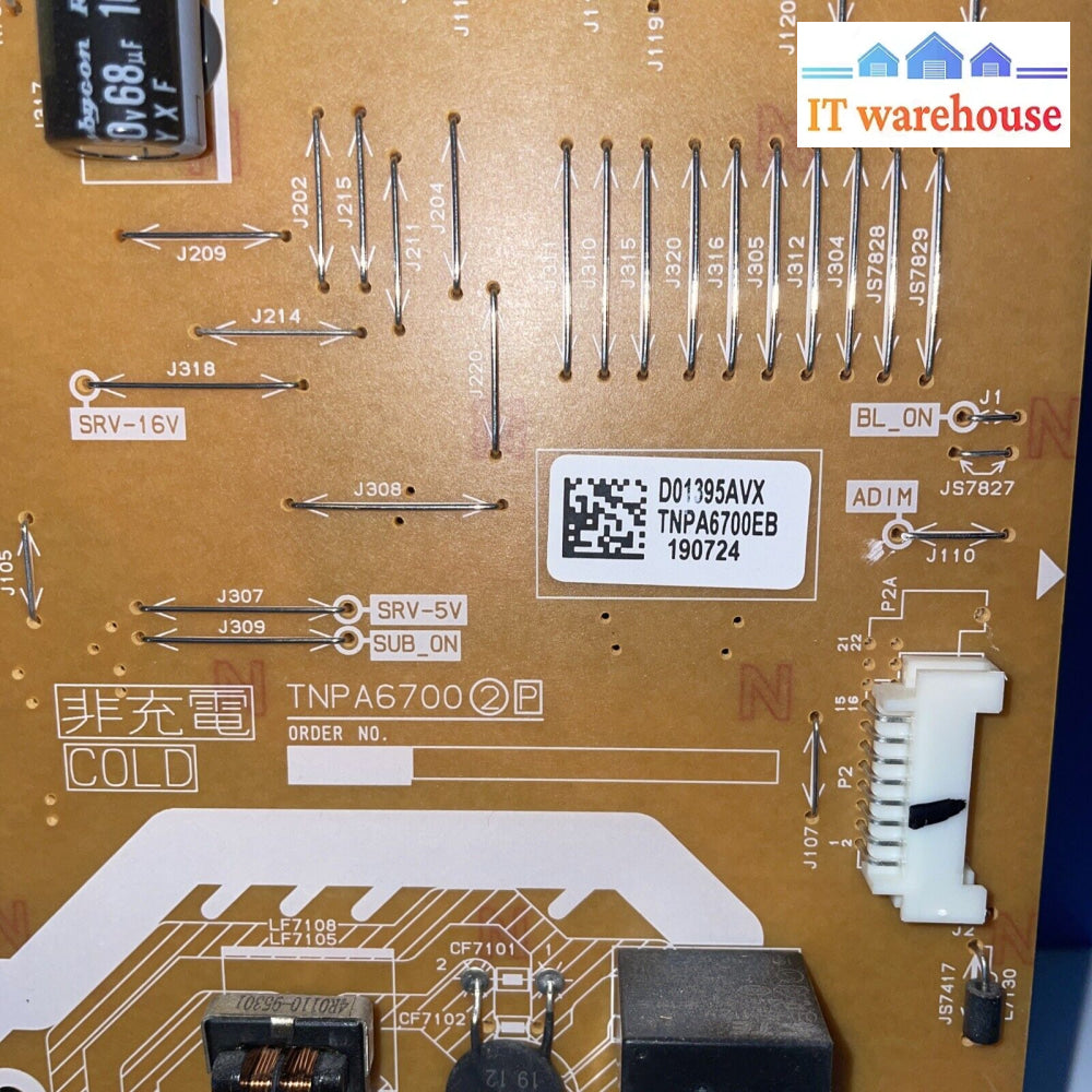 Panasonic 65’ 4K Ultra Hd Smart Tv Tc-65Gx800C Power Supply Tnpa6700Eb D01395Avx
