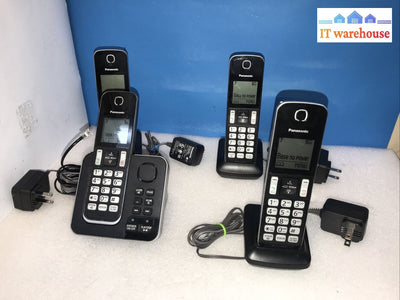 Panasonic Digital Cordless Phone With Answering Machine & (3) Kx-Tgd390C
