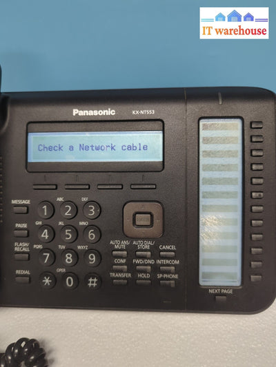 Panasonic KX-NT553-B 24Button Black IP Backlit Display Speakerphone -