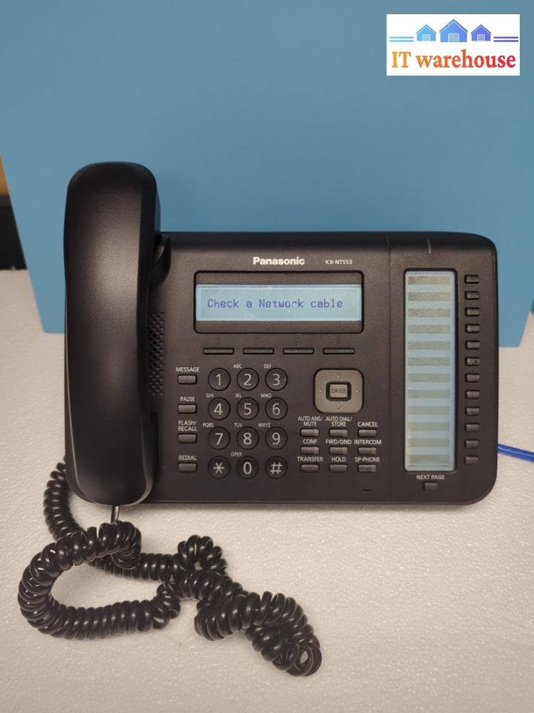 Panasonic KX-NT553-B 24Button Black IP Backlit Display Speakerphone