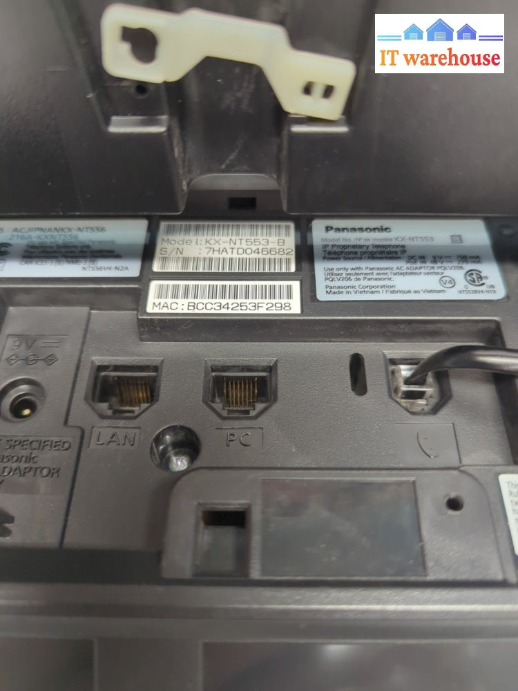 Panasonic KX-NT553-B 24Button Black IP Backlit Display Speakerphone -