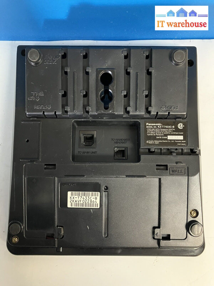 ~ Panasonic Kx-T7433 Black Digital Telephone Super Hybrid System