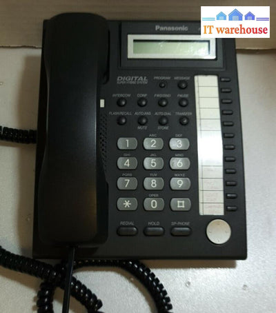 PANASONIC KX-T7667 KX-T7667C-B 12 Button Display Telephone Wtih Handset & Stand-