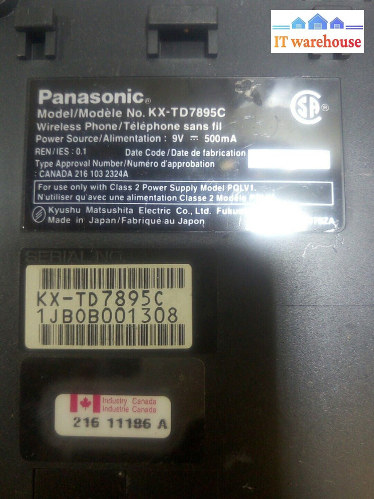 - Panasonic KX-TD7895 Black 900 MHz 12 Line Cordless Telephone - BASE  ONLY