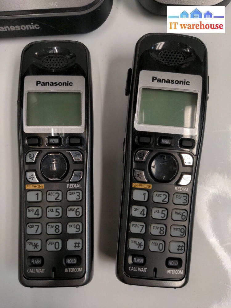 - Panasonic Kx-Tg9331T Cordless Main Base W/ 2X Kx-Tga931T Phones (No Battery)