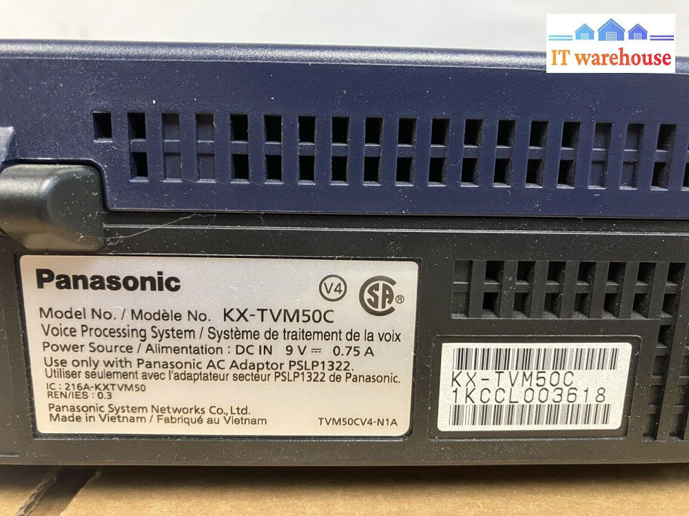 ~ Panasonic Kx-Tvm50 Advanced Professional Voicemail And Auto Attendant System