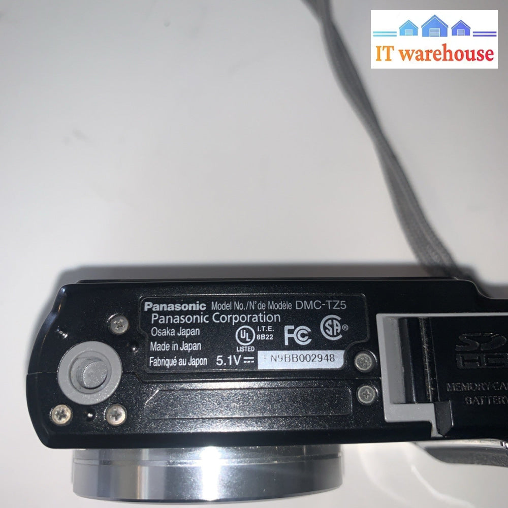 Panasonic Lumix DMC-TZ5 9MP Digital Camera 10x Zoom Leica（No battery or SD card)