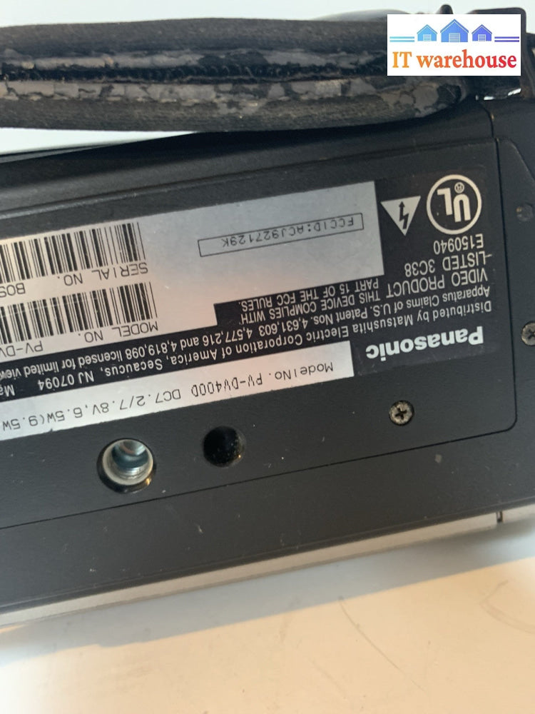 Panasonic PV-DV400 PV-DV400D MiniDv Camcorder VCR Player Video Transfer