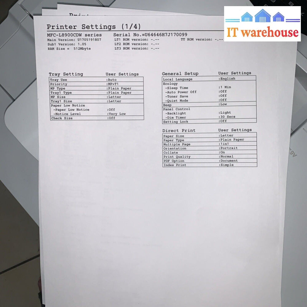 Paper tray for Brother MFC-L8900CDW Colour Printer