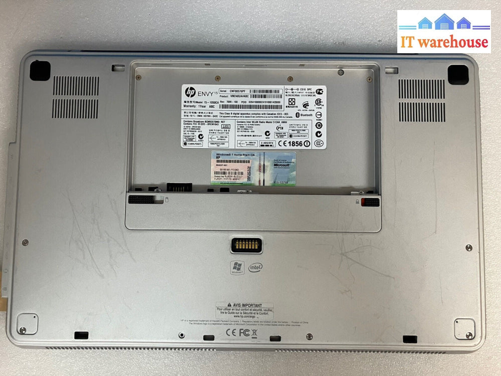 ~ (Parts) AS IS HP Envy 15-1050CA Laptop i7 Q720 1.6GHz / 4GB / 500GB HDD (READ)