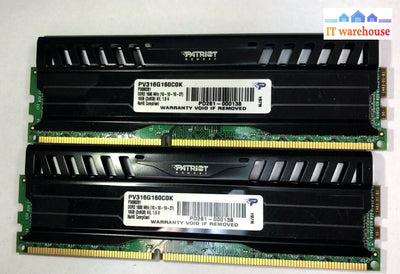 Patriot 16GB (2X 8GB) DDR3 PC3-12800 1600MHz NON ECC LOW DENSITY Desktop Memory