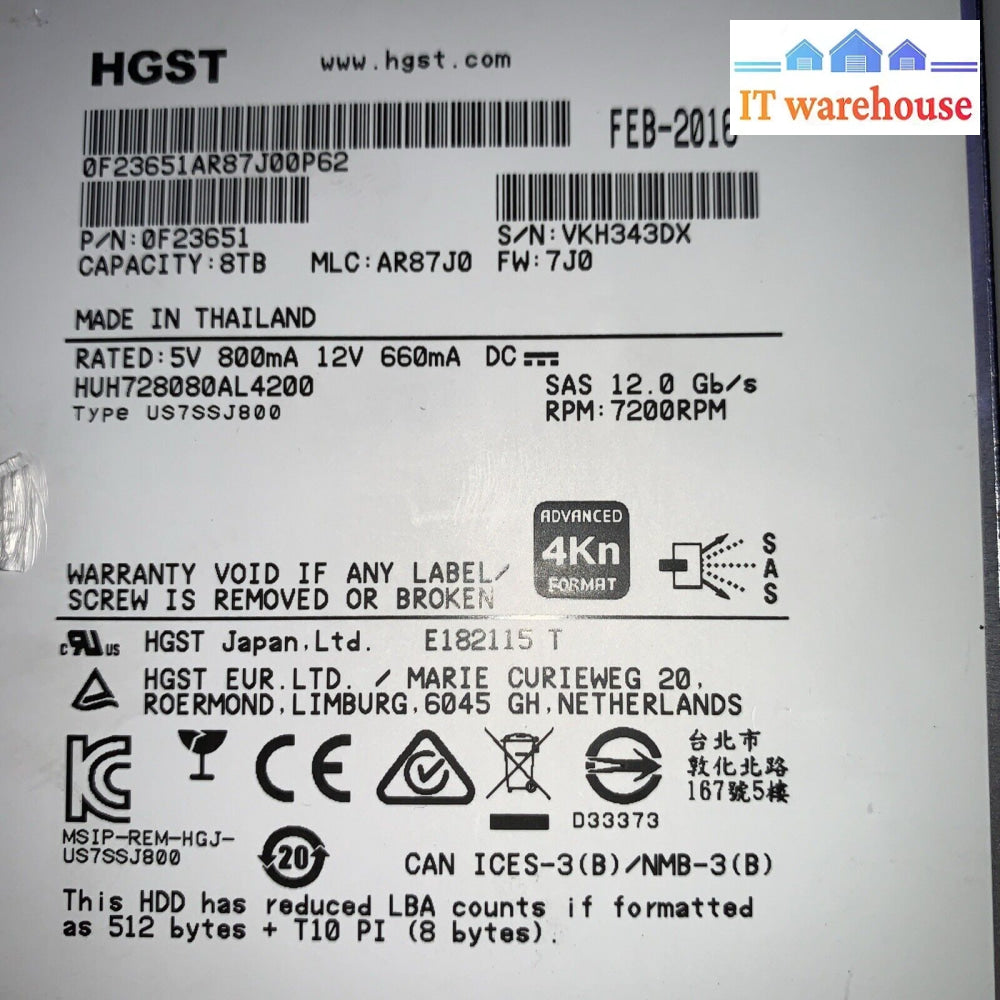 PCB only-HUH728080AL5200 006-0A90444 001 Circuit Board HD data recovery