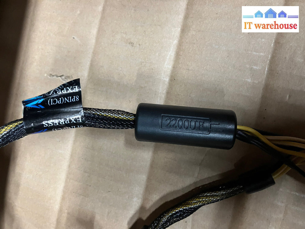 ~  PCIe PSU Cable, 8-Pin to DUAL 8-Pin (6-Pin + 2-Pin) Power Cable, 2200UF