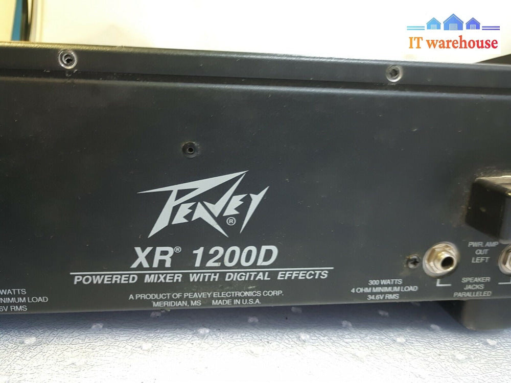 - PEAVEY XR 1200D POWERED AUDIO CONSOLE MIXER WITH DIGITAL EFFECT (PICK UP ONLY)