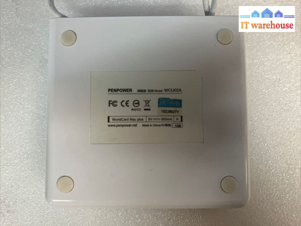 ~ PENPOWER World Card Business Card Reader Scanner Windows Mac WCU02A