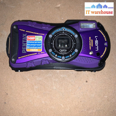 Pentax Optio WG-1 14MP WiFi Waterproof 5x Optical Digital Camera (no battery)