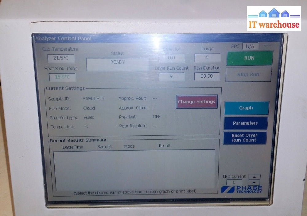 ^ Phase Technology 70X Pca70X Lab Analyzer Pca-70X