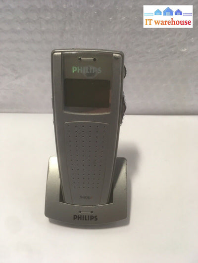 + Philips 9400I Digital Recorder With 9110 Base Usb Chargeable No Ac Sd