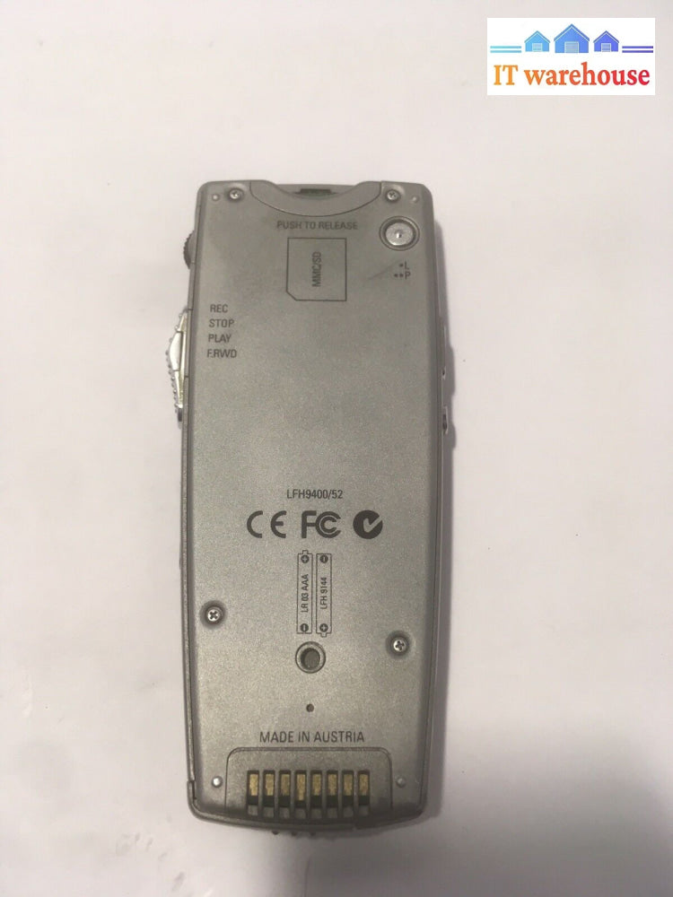 + Philips 9400I Digital Recorder With 9110 Base Usb Chargeable No Ac Sd