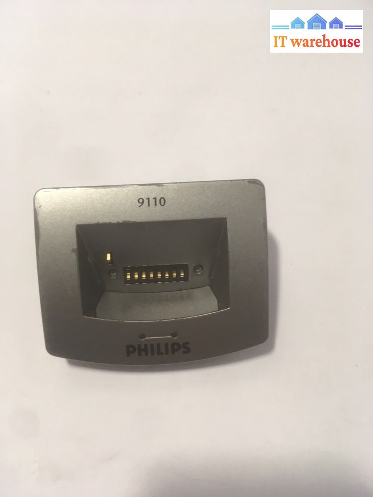+ Philips 9400I Digital Recorder With 9110 Base Usb Chargeable No Ac Sd