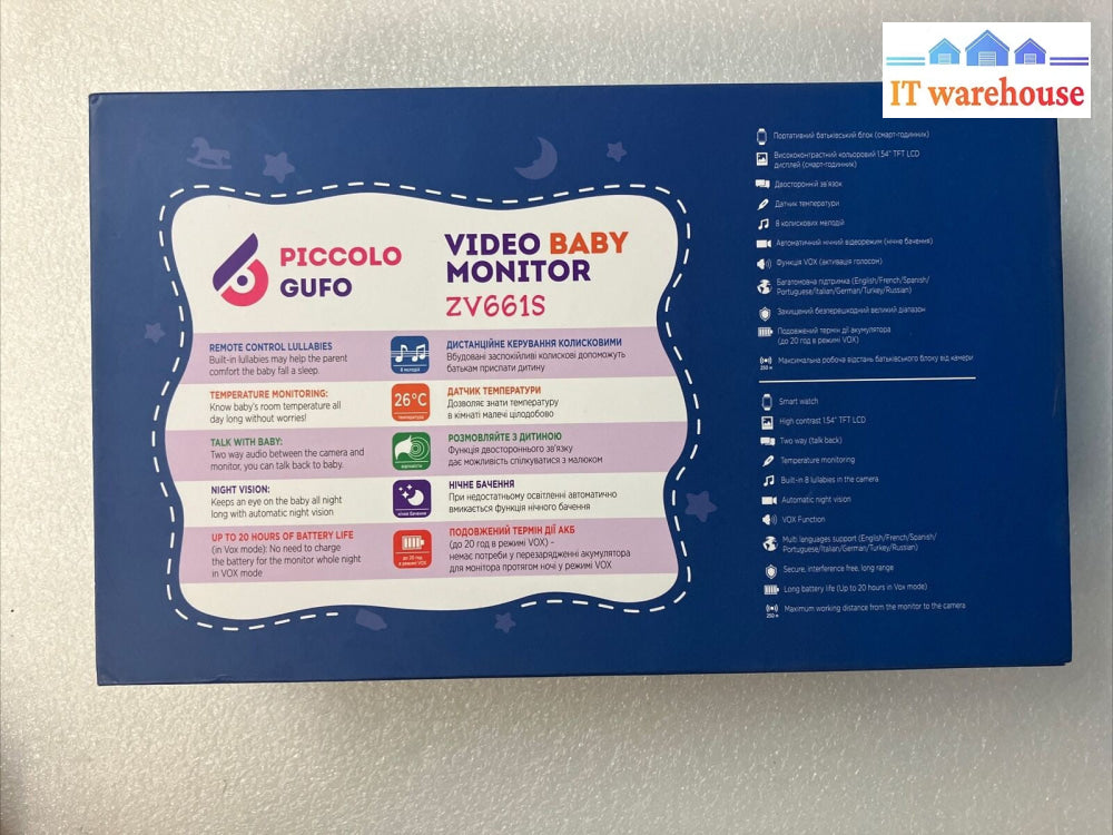 PICCOLOGUFO ZV661S Digital HD Video Baby Monitor With Smart Watch ~