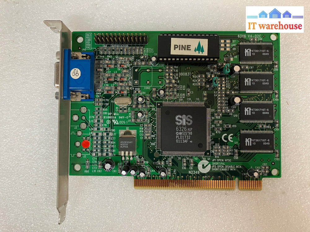 ~ Pine SIS 6326 8MB AGP Graphics Card PT-5968-78 PCI VGA