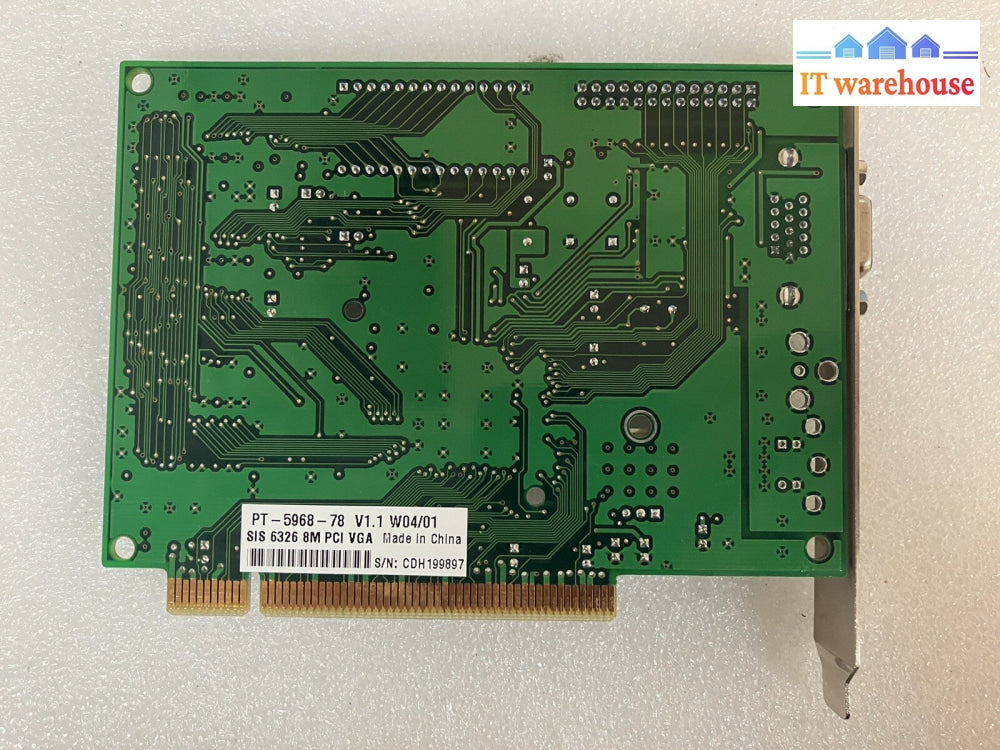 ~ Pine SIS 6326 8MB AGP Graphics Card PT-5968-78 PCI VGA