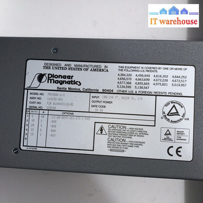 Pioneer Magnetics PM3386B-6-5 Power Supply 1470W 100-240V 50/60Hz 17A