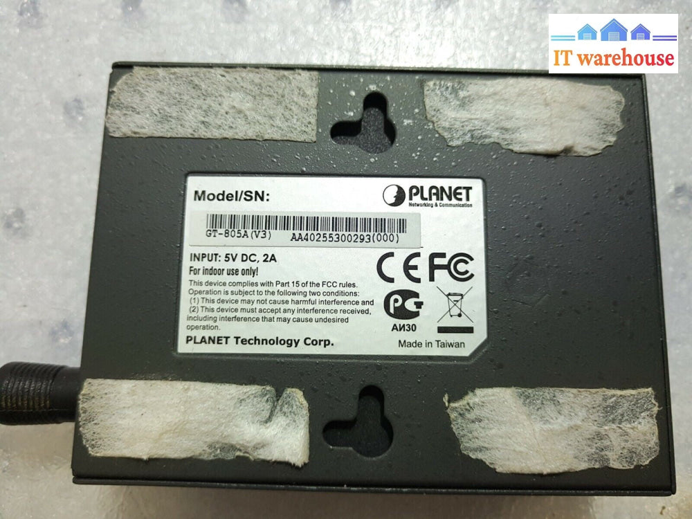 - Planet GT-805A 10/100/1000 Gigabit Ethernet Fiber Bridge W/AC Tested