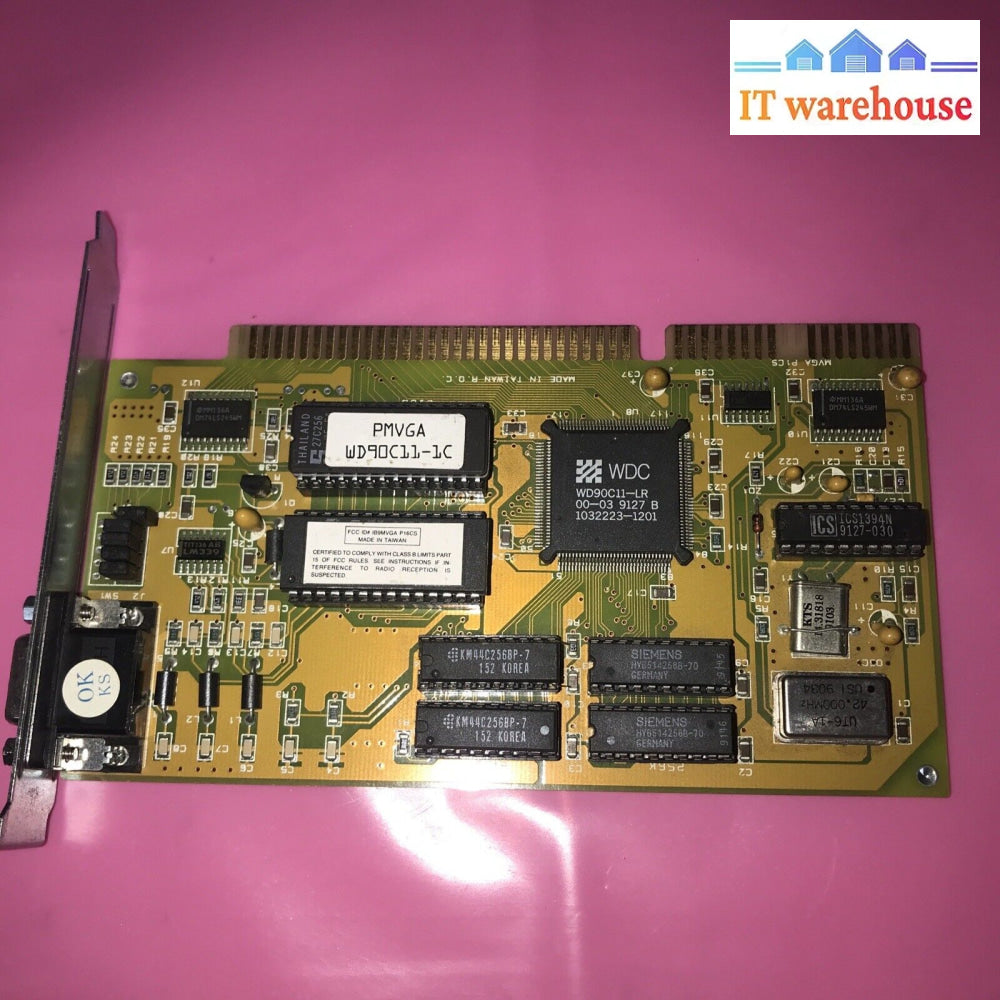 Pmvga Wd90C11-1C 16Bit Isa Vga Card Wd90C11-Lr