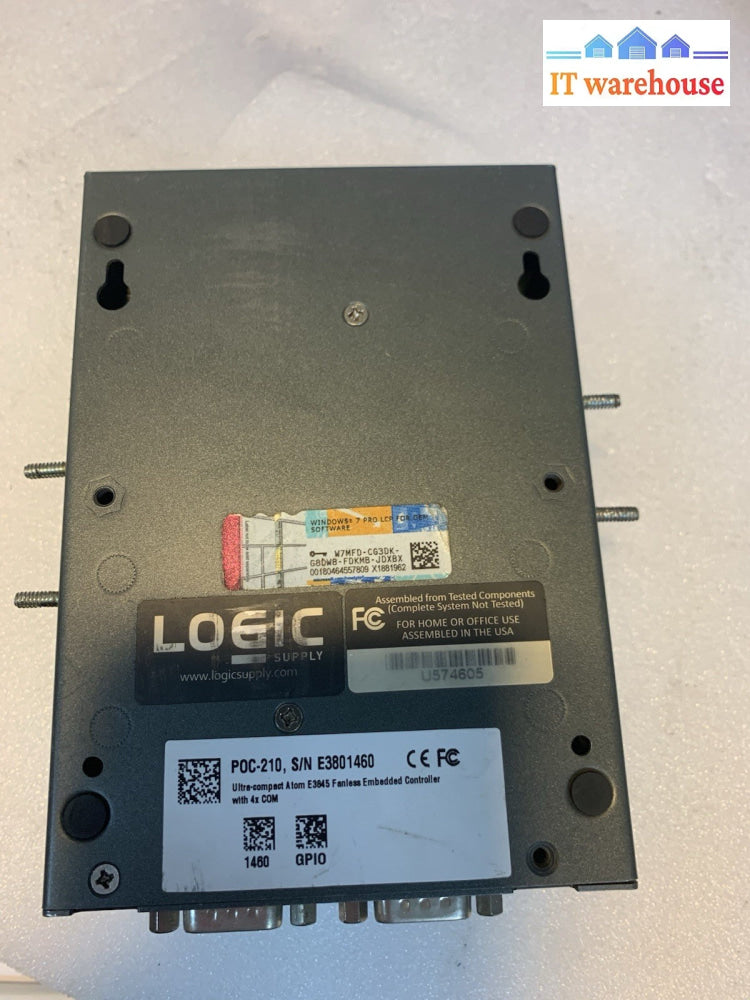 POC-210 Fanless Embedded PC Atom E3845 4× COM 2× LAN USB3 DVI Industrial
