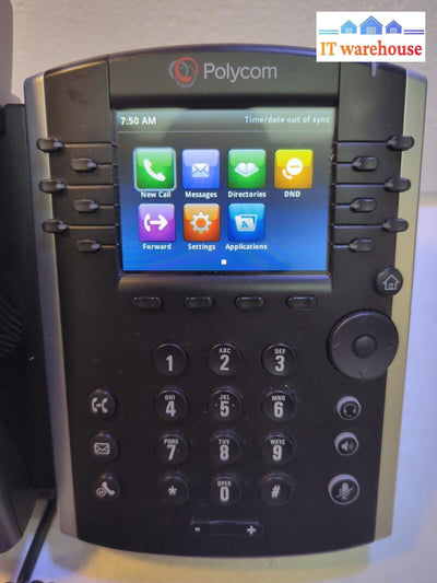 - Polycom Vvx 411 Gigabit Poe 12-Line Ip Phone Black Tested (No Charger)