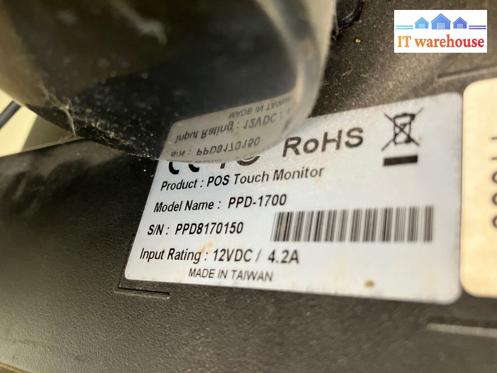 ~ POS Touch Monitor PPD-1700 17’’ 17 inch Rotatable Touchscreen Monitor