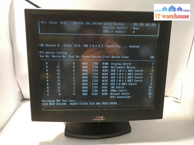 - POS-X EVO-TP1 15" Touch Screen POS PC  (ATOM 1.6GHz CPU/1G/16G SSD/NO OS)