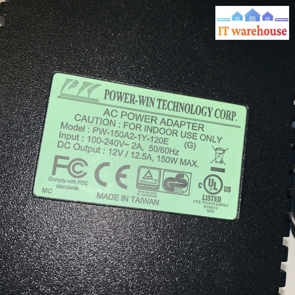 Power-Win PW-150A2-1Y-120E 12V 12.5A 150W AC Adapter Power Supply (No Plug)