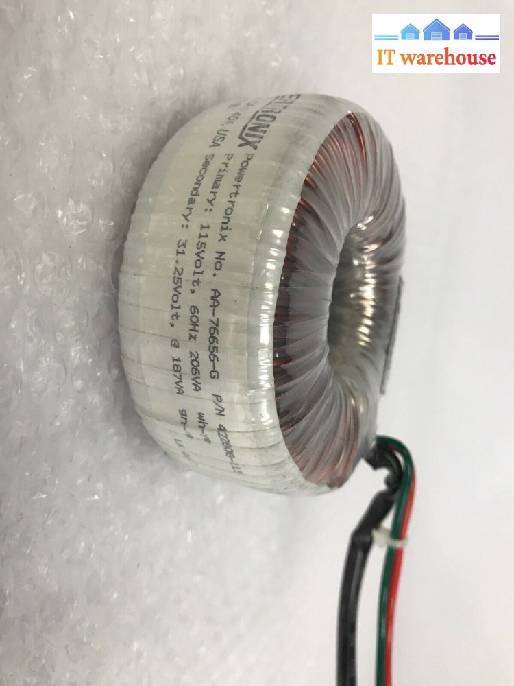 POWERTRONIX  422808-115 power transformer AA-76656-G 115V IN, 31.25V OUT
