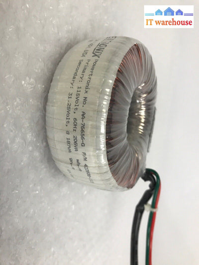 POWERTRONIX  422808-115 power transformer AA-76656-G 115V IN, 31.25V OUT