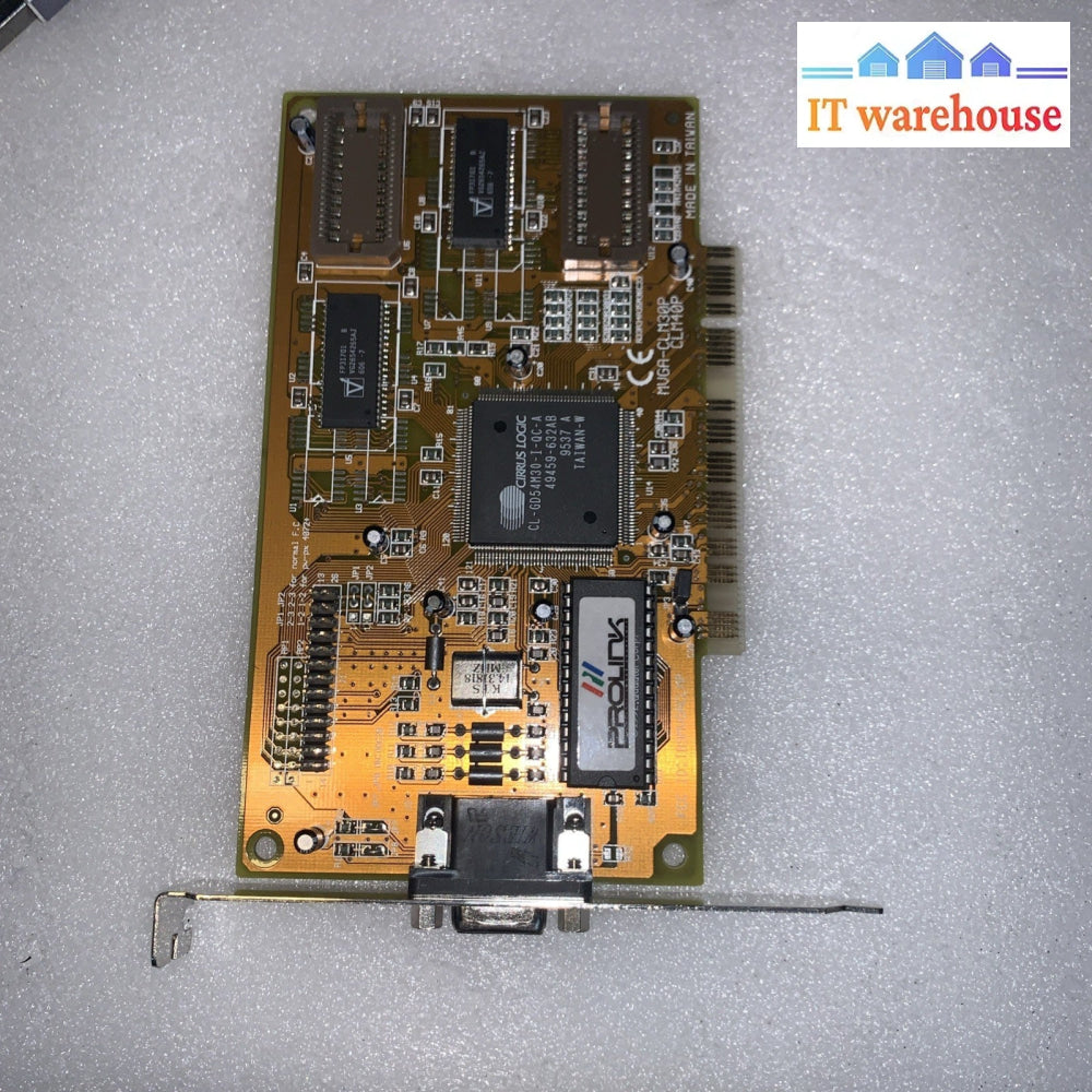 Prolink MVGA-CLM30P/CLM40 GD54xx ISA VGA Video Card 1MB Retro 386 486 DOS Gaming
