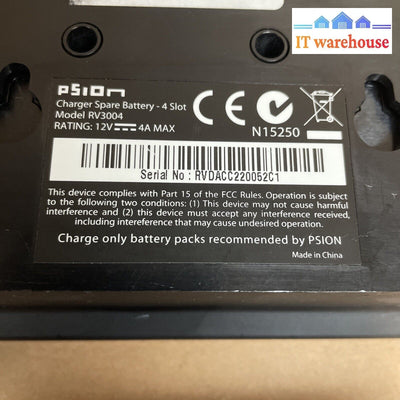 Psion Rv3004 Four Slot Battery Charger For Ep10 Series