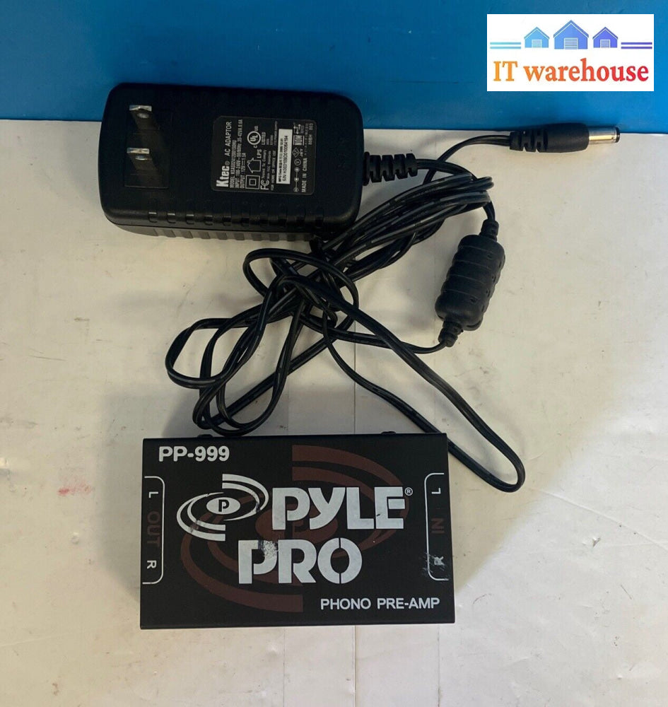 PYLE PRO PP-999 Phono Turntable Pre-Amplifier With Power Adapter ~