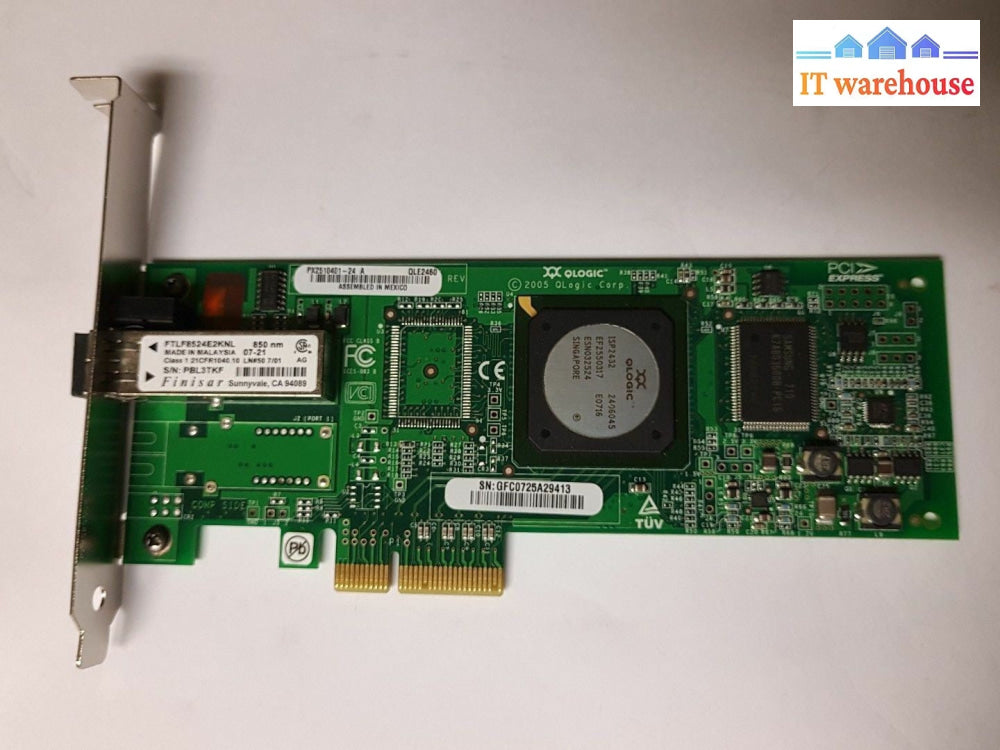 - Qlogic PX2510401-24 A PCIe x4 4GB Fiber Channel Adapter QLE2460