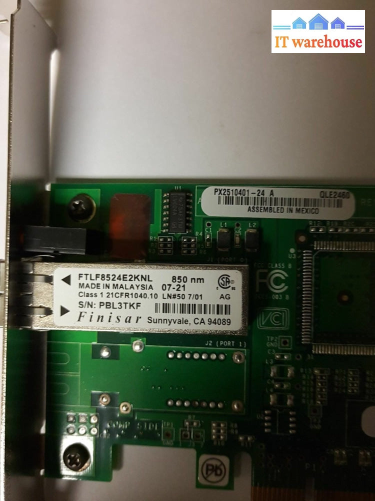 - Qlogic PX2510401-24 A PCIe x4 4GB Fiber Channel Adapter QLE2460